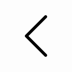 Arrow left icon vector sign