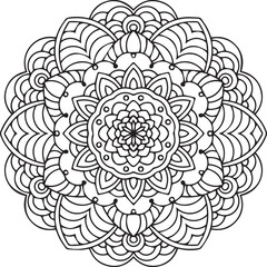 Beautiful flower art and mandala vector design