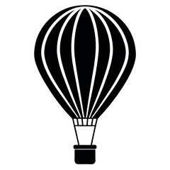 Fototapeta premium Hot Air Balloon Silhouette Vector Sleek & Minimalist Design for Aerial Graphics