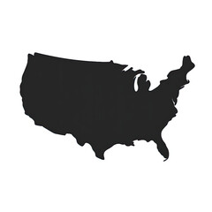 Outline of the United States showcasing its distinct geographical features