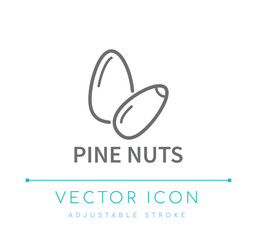 Pine Nuts Line Icon
