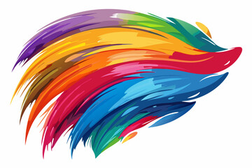 Color Brushstroke Oil or Acrylic Paint Design Elements illustration And Vector