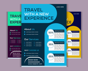 Creative Abstract business travels Flyer Design Template | Modern Gradient Flyer | Professional Event, Business, Marketing & Invitation Card Design