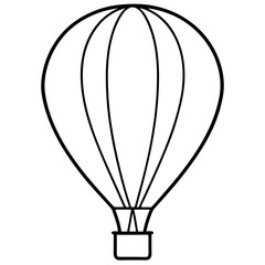 Fototapeta premium Hot Air Balloon Line Art Vector Sleek & Minimalist Design
