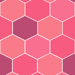 Hexagon Pink Seamless Tile Pattern