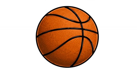 Fototapeta premium Classic Orange Basketball Illustration