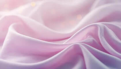 Fototapeta premium Abstract pastel fabric flow - translucent pink gradient in motion ethereal beauty wallpaper backdrop concept