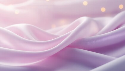 Obraz premium Abstract pastel fabric flow - translucent pink gradient in motion ethereal beauty wallpaper backdrop concept