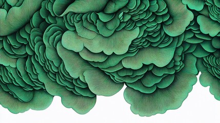 Obraz premium Layered emerald flora