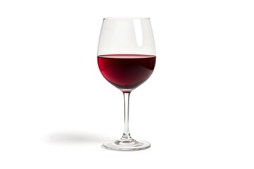 A classic glass of red wine with rich color, symbolizing elegance and enjoyment, perfect for wine lovers and connoisseurs.