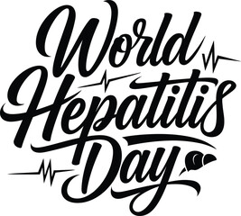 World Hepatitis Day Typography Design, 28 july hepatitis day poster vector illustration with white Background
