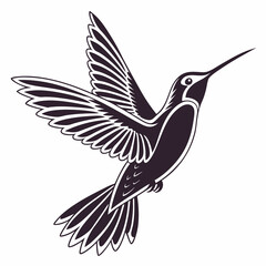 hummingbird silhouette icon vector bundle