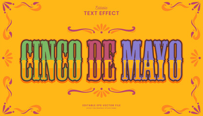 decorative cinco de mayo editable text effect design