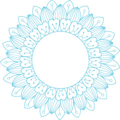 Beautiful flower art and mandala vector design