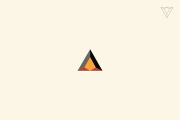 Modern Triangular Letter A or V Logo, useful for any type of brand. 