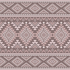 Southwest Native seamless pattern ethnic tribal Aztec geometric Navajo Native American fabric earth tone design vector for textile printing 