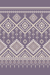 Fototapeta premium Southwest Native seamless pattern ethnic tribal Aztec geometric Navajo Native American fabric earth tone design vector for textile printing 