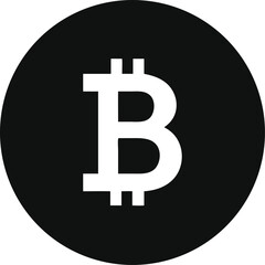 Bitcoin icon sign payment symbol. Cryptocurrency logo. Simple vector.