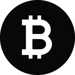 Bitcoin icon sign payment symbol. Cryptocurrency logo. Simple vector.