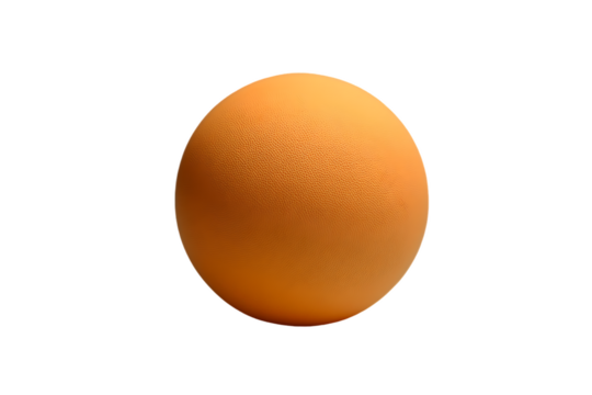 Amber Sphere on White Background: Minimalist Product Shot