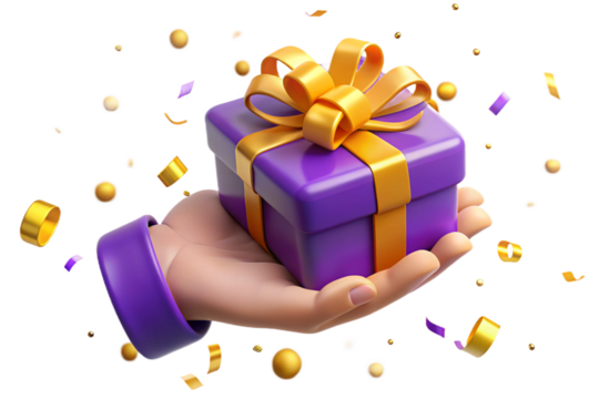 Present box. 3D rendering. - Powered by Adobe