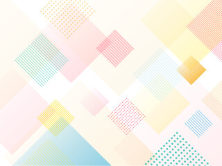 カラフルで可愛い菱形の背景素材