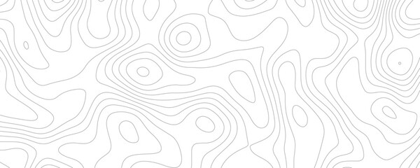 White Topology and Topography Vector Layered Paper Cutout Abstract Background. Smooth Wavy curve lines banner design vector map seamless pattern. Thin curved wavy lines topology on a white background.