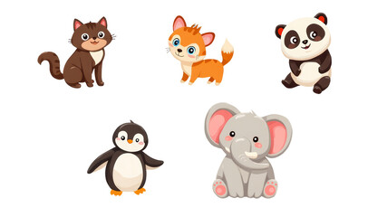 Obraz premium set of cartoon animals
