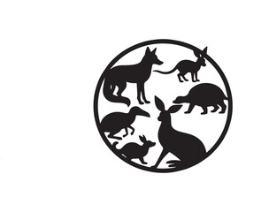 silhouette of animals 