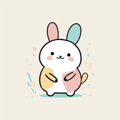 Fototapeta premium easter bunny with easter egg