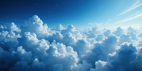  Celestial Dreamscape An Intimate View of Abstract Cloud Formations in Blue and White