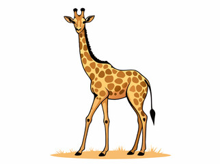 Obraz premium giraffe vector illustration on white