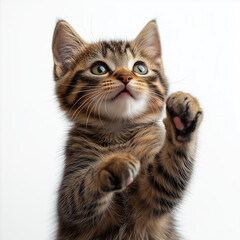 Obraz premium cat on white background