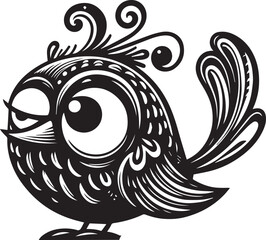 Funny bird vector illustrations