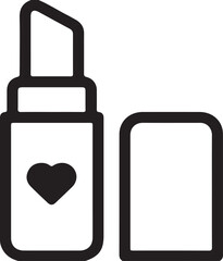lipstick icon vector design outline