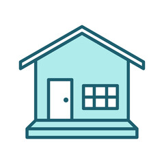 Flat Design Home Symbol Vector Icon