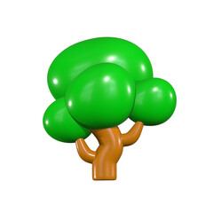 3d illustration tree