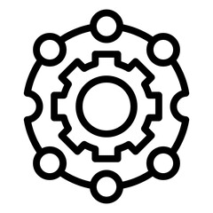 Obraz premium Network Integration Icon