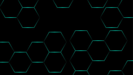 Abstract futuristic hexagons on a dark blue background for network connection. Hexagon network pattern geometry shape texture. Geometric hexagonal, triangle, shape.