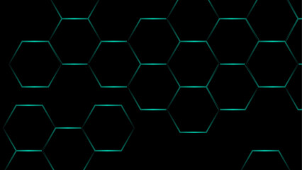 Abstract futuristic hexagons on a dark blue background for network connection. Hexagon network pattern geometry shape texture. Geometric hexagonal, triangle, shape.