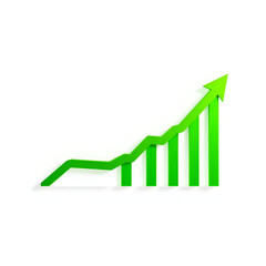 business graph with arrow