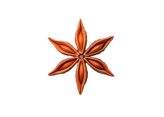 Star anise isolated on transparent background. Aromatic spice used in cooking and traditional medicine.