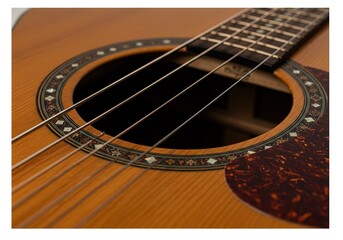 Obraz premium A guitar with a brown body and a black headstock Ai Generated