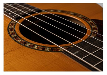 Obraz premium A guitar with a brown body and a black headstock Ai Generated