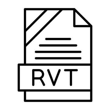 RVT File Format Outline Style Icon