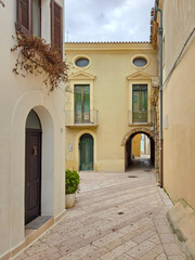 A street in the historic district of Termoli, a town in Molise in Italy.