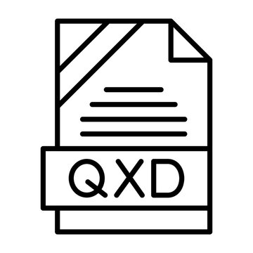 QXD File Format Outline Style Icon