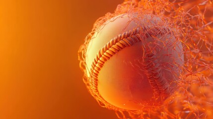Fiery Baseball Explosion, Studio Shot, Energy, Sport