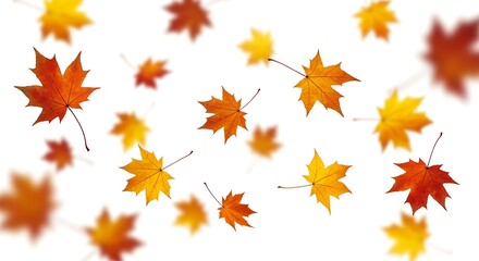 Autumn's Gentle Descent AI Generated