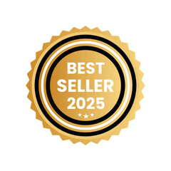 Gold Best Seller 2025 Label Vector Premium Product Tag Design for Top-Selling Labels